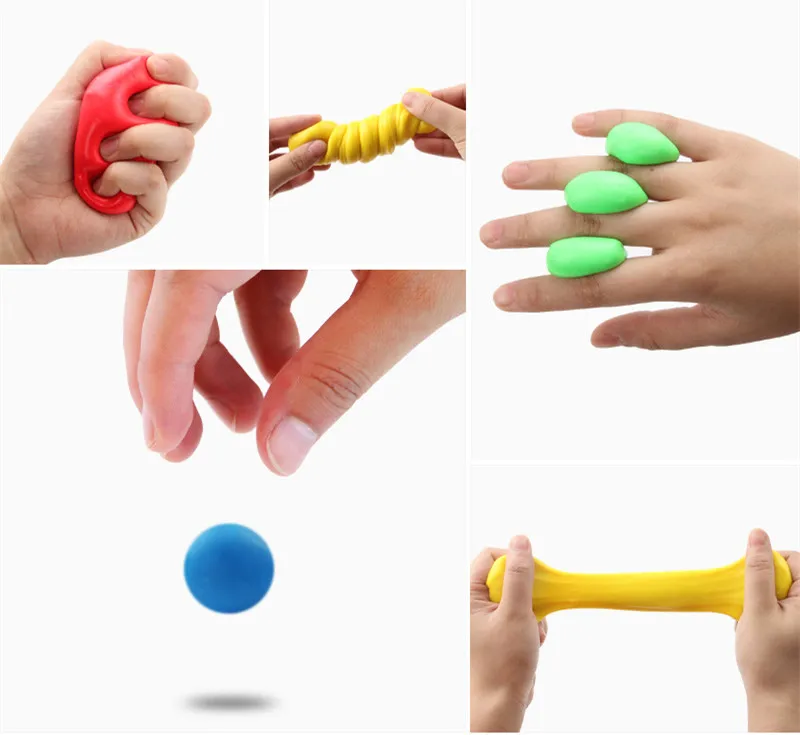 Silicone Hand Therapy Putty Exercise Set Of 4 Different Colors