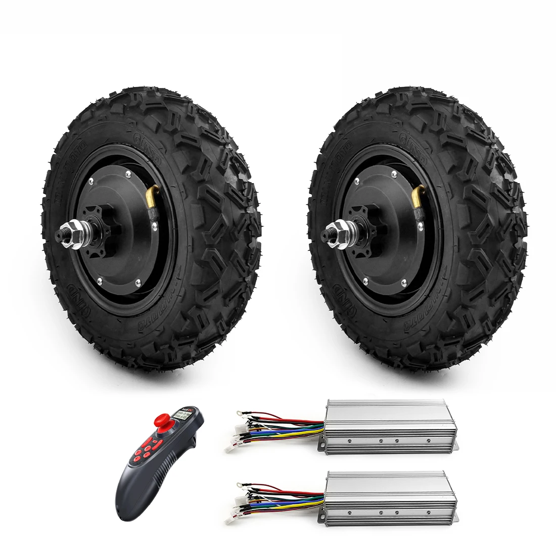 2WD 10 Inch Off-Road Wheel Vehicle Mini Dual Axle Electric Golf Cart Hub Motor Conversion Kit with Remote Control