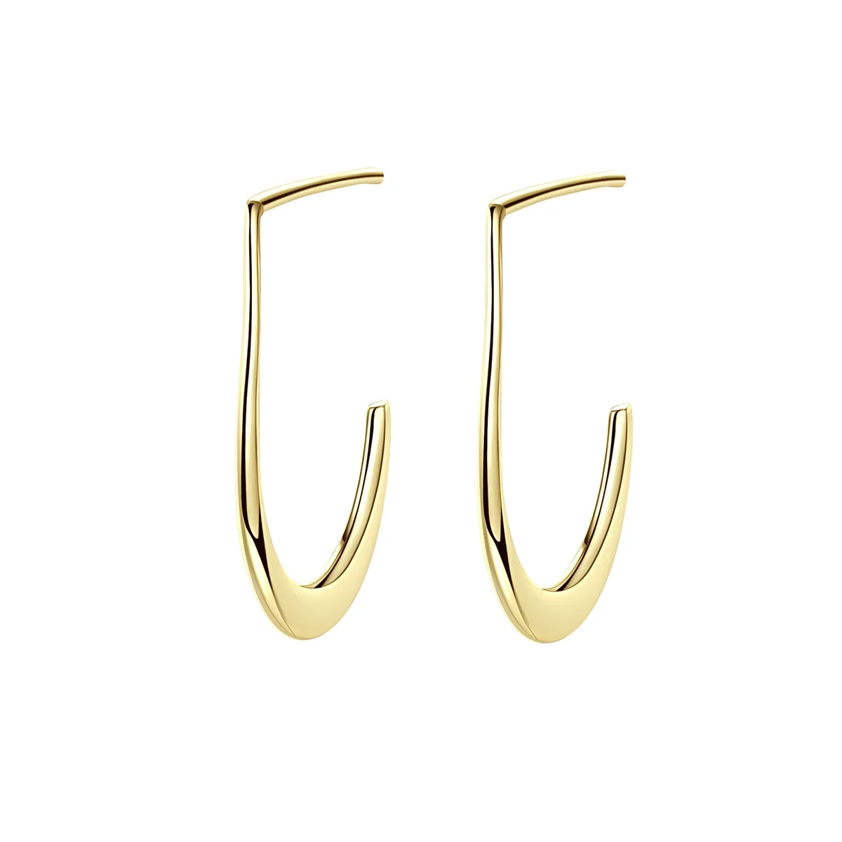 

CZCITY Beautiful Fancy Earring 925 Silver 14K Gold Plated Large Hoop Earrings for Women