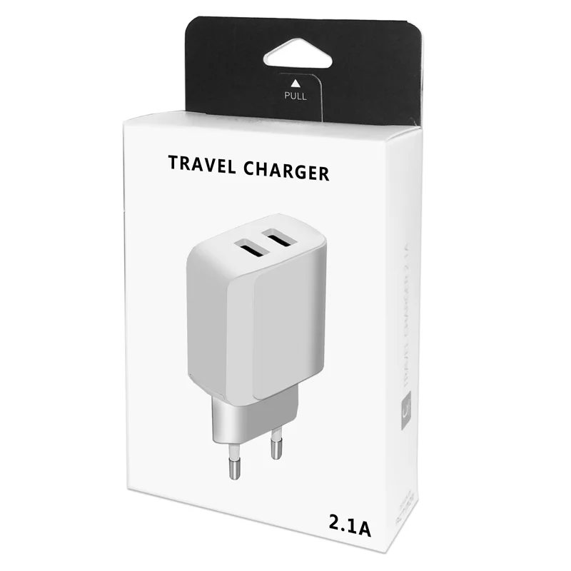 

KC CE FCC certificated Support US/EU Plug Fast Charging 5V 2A USB Wall Charger for mobile and tablets with gift box