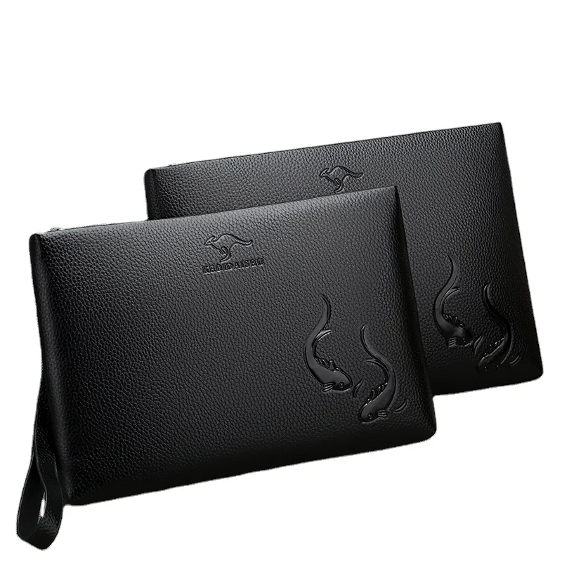

luxury handhold long envelope purse bag card money clip men's clutch hand bag wallet