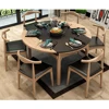 4 chairs dinning room theme furniture wooden dining table set