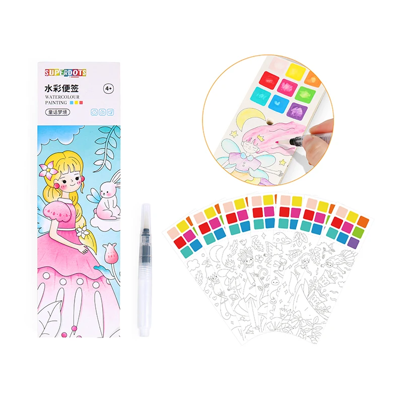 

Portable Watercolor Paper Book Customized Kids Coloring Books Drawing Watercolor Painting Book Watercolor Painting Bookmarks