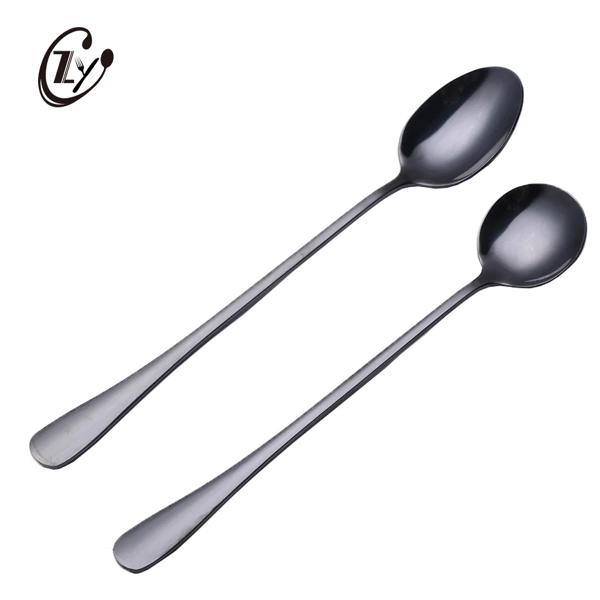 

Wholesale Long Handle Pointed Head Spoon Stainless Steel Round Head Stirring Spoon