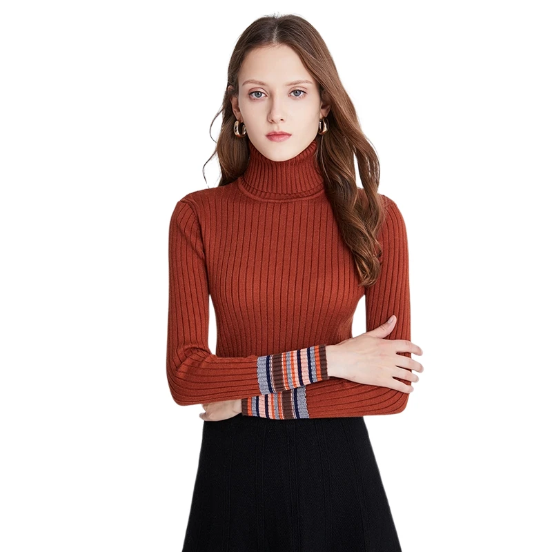 

2021 Autumn Winter Thick Sweater Pullovers Women Long Sleeve Turtleneck Sweater Top Female Knit Jumpers women sweater