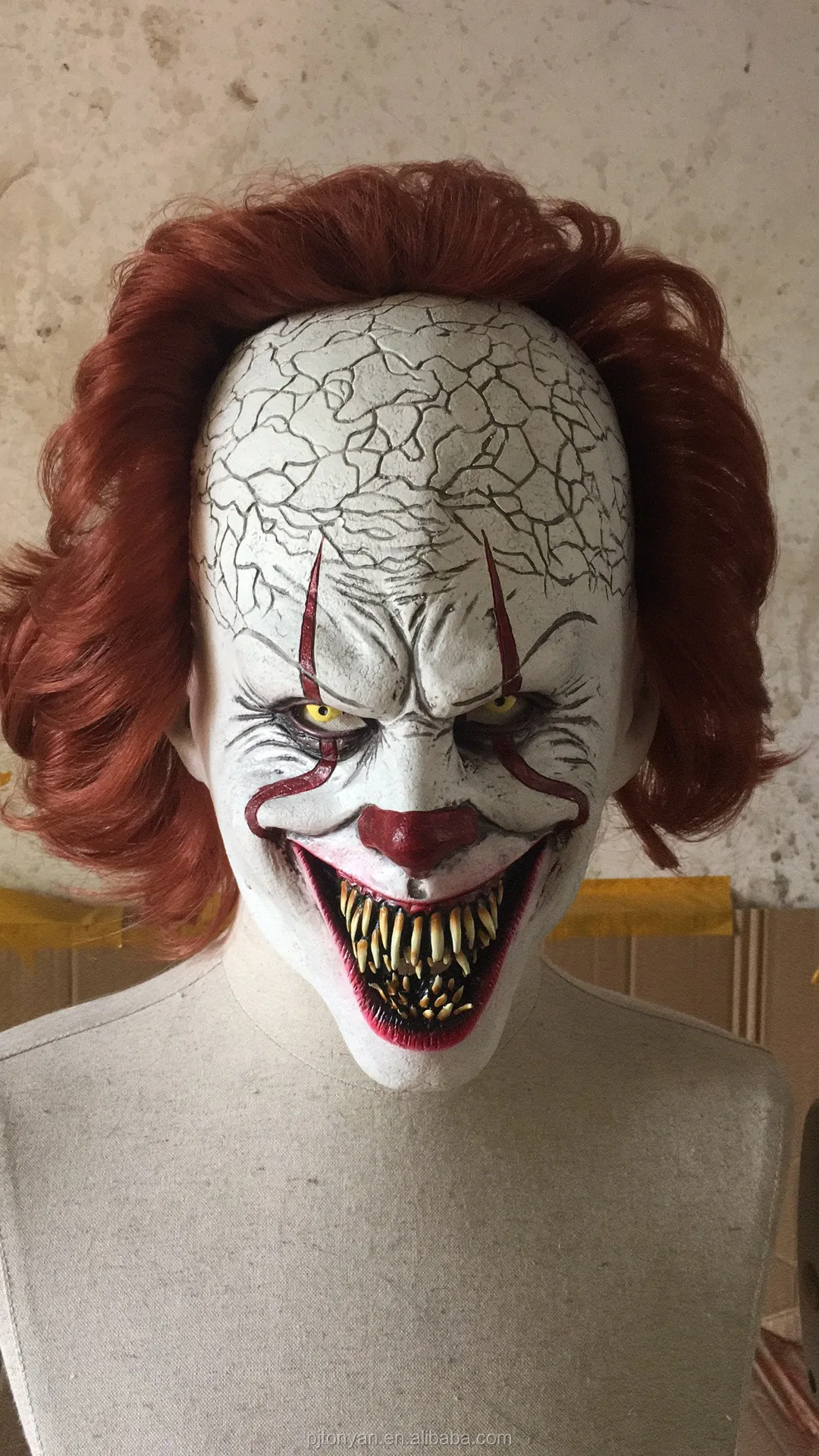 Masque de Clown effrayant, accessoire de spectacle, composé de Latex, de Clown effrayant, thème Halloween, partie 2