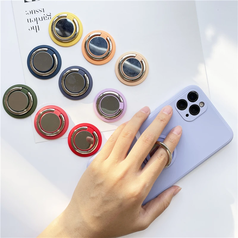 

Cell Phone Accessories Metal Finger Ring Holder 360 Degree Phone Holder Stand For IPhone 12, 11 colors