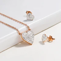 

BAOYAN Vintage Rhinestone Heart Wedding Bridal Jewelry Sets For Women