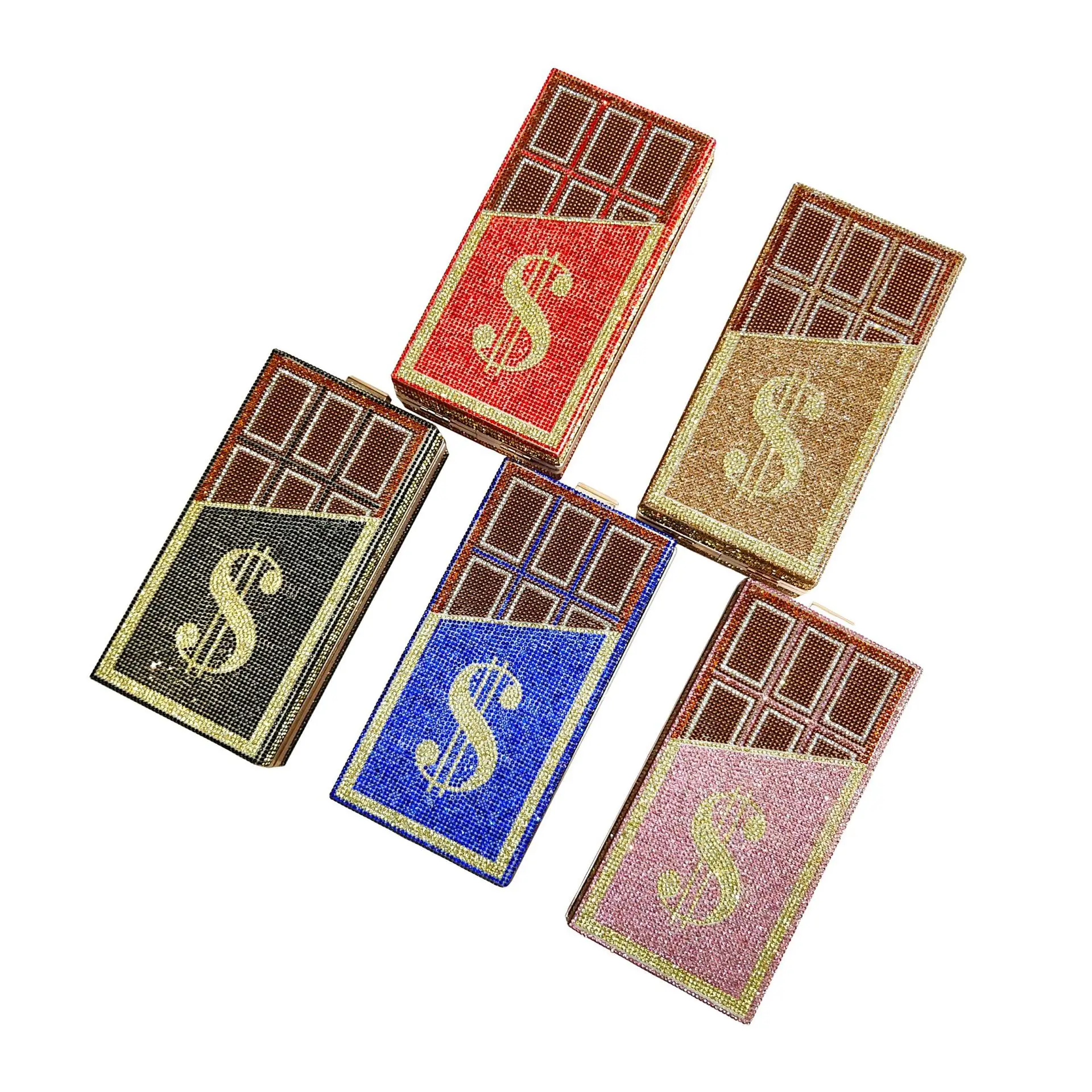 

Diamond-studded acrylic dollar evening bag lady clutch women hand bags party evening money clutch bag