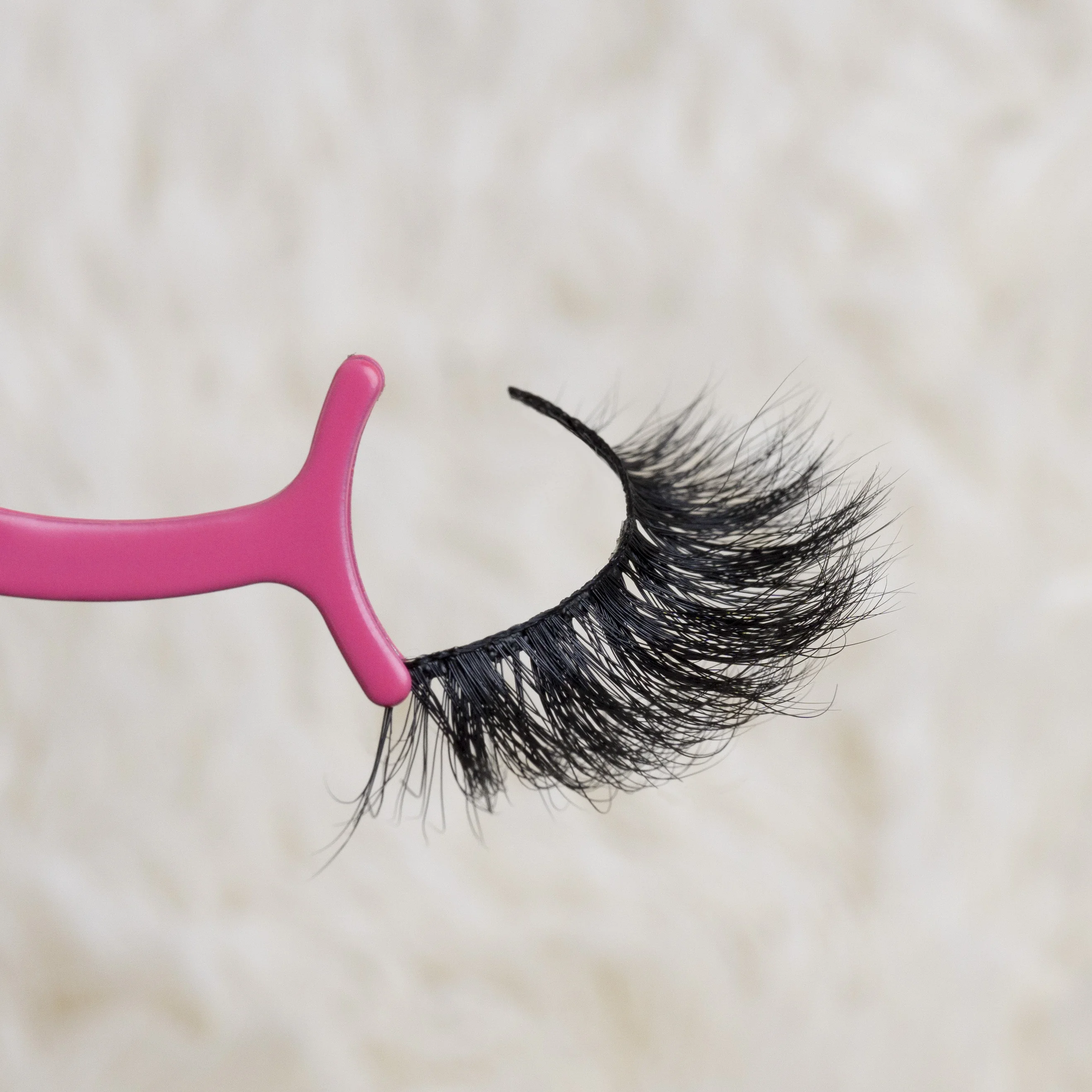 

3D multi layered  real mink fur fluffy black false eyelashes wholesale