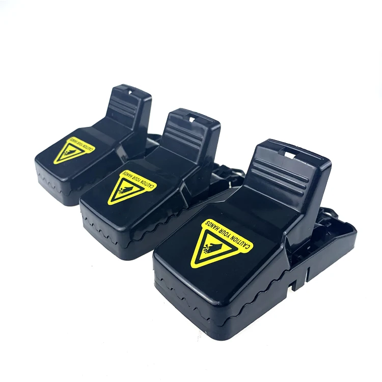 

E-friendly black reusable outdoor humane plastic spring mouse trap
