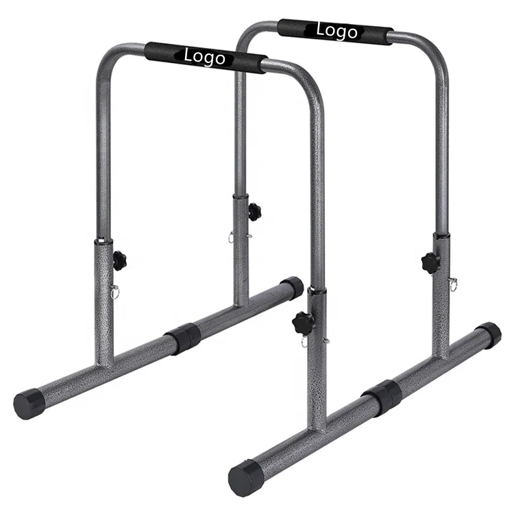 

Wellshow Sport Dip Station Dip Bar Adjustable Workout Parallel Bars with 300LBS Capacity For Home Exercise