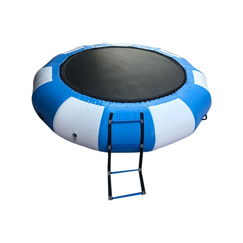 

Inflatable Water Trampoline with Steel Frame and Spring for Summer Water Game, Blue and white or customized