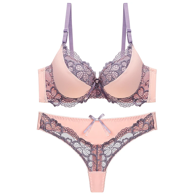 

New Design Women Bra and Panty Sexy Lace Push Up Bra Set