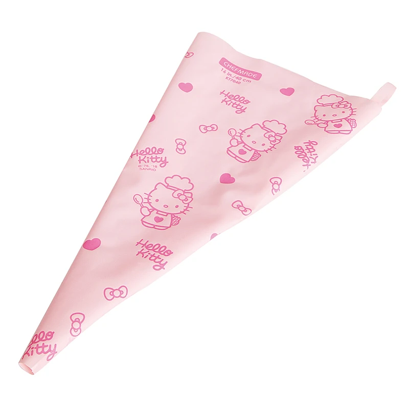 

CHEFMADE Reusable Piping Baking Cookie Cake Decorating Tool Cream Hello Kitty Pastry Bag, Pink