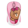Logitech LINE FRIENDS Wireless Cute Mouse Woman with Wireless Pink Bear 2.4G Receiver Mouse
