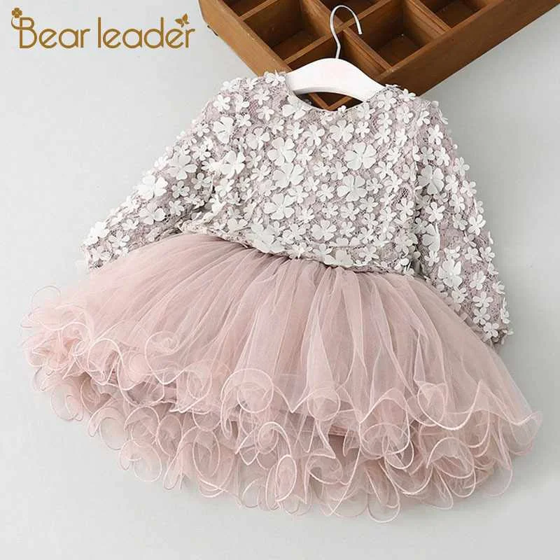 

Bear Leader Girls Dress New Spring Winter Fashion Kids Girl Dresses Party Costume Floral Wedding Gown Fluffy Beauty Vestido 3 7y