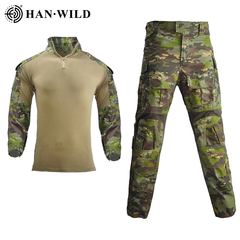 

Hunting Pants G3 Suit Tactical Military Uniform Multicam Forces Suit Combat Shirt Pants Camouflage for Military, Black camo.cp,green cp,gary,green.