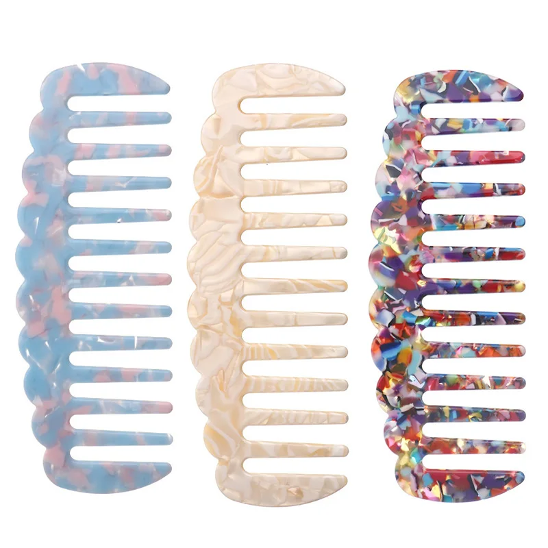 

Wholesale custom logo style OEM ODM hair salon tools factory direct sale diffrent design wave shaped hair comb for women, Customized color