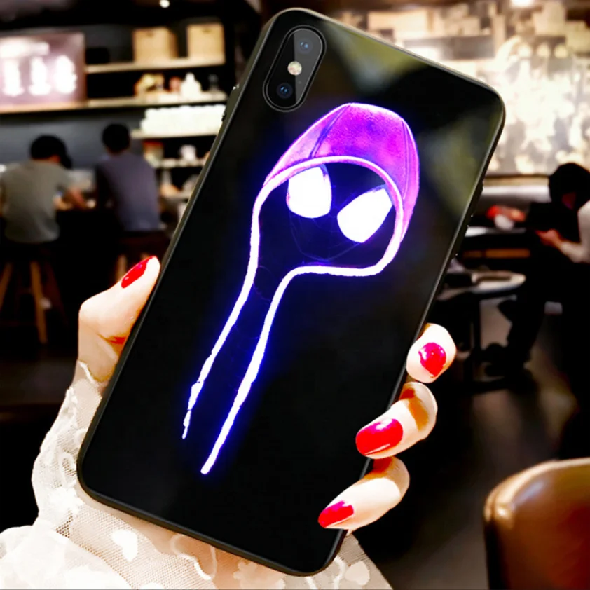 

2021 New Trending Wholesale Custom Led Lighting Mobile Accessories Back Cover Cell Silicone Phone Case For iPhone X XS Max Case, Multiple colors
