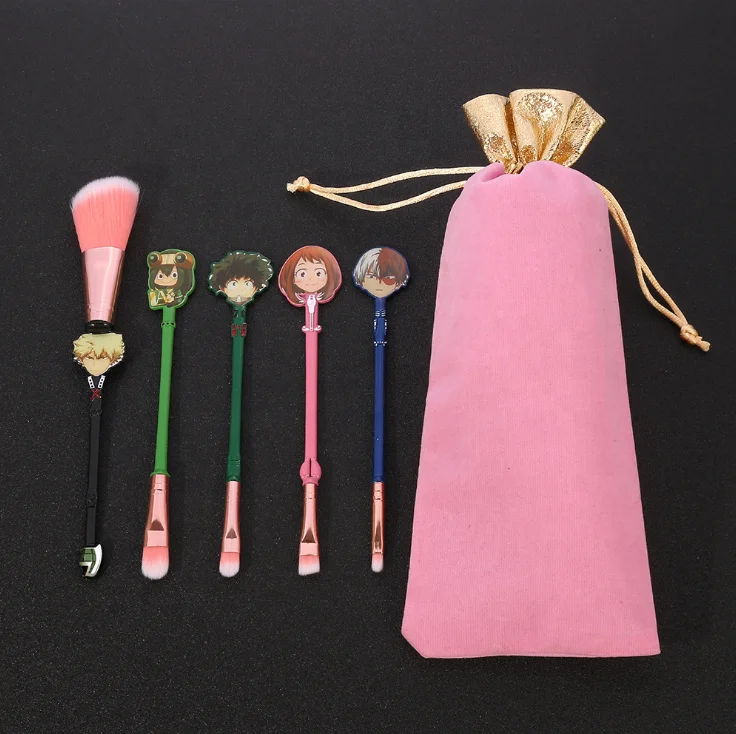 

5pcs Janpanese Cartoon Hero Academy EyeShadow Makeup Brush Set Kirishima Eijiro OCHACO URARAKA Cepillo de maquillaje