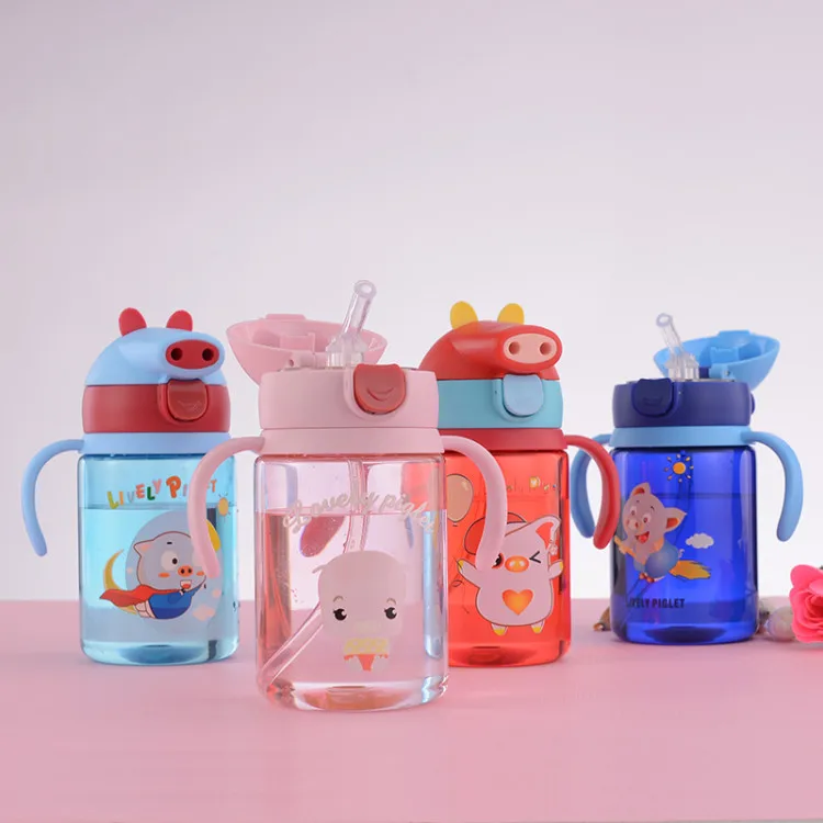 

Spot wholesale baby training cups cartoon baby learning drinking cup children's kettle with gravity ball straw water cup fashion