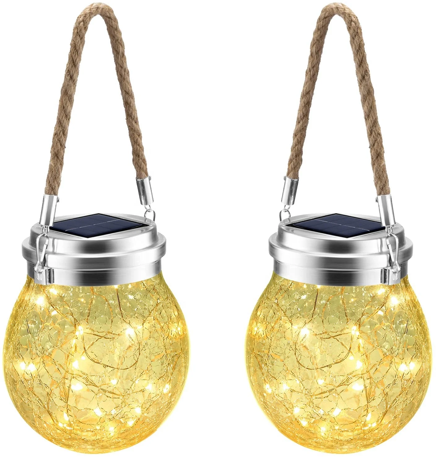 

Solar Glass Ball 30 LED Patio Garden Lanterns Wedding Table Decor Outdoor Solar Glass Bottle Lamp LED Hanging Solar Lantern