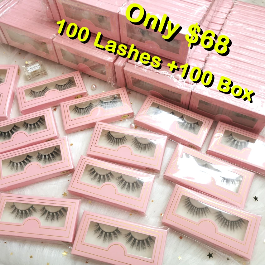 

2021 New Arrivals Beat Sellers Full Strip Lashes Eye Lashes 3D Faux Mink Lashes Silk Eyelashes With Pink Free Packaging