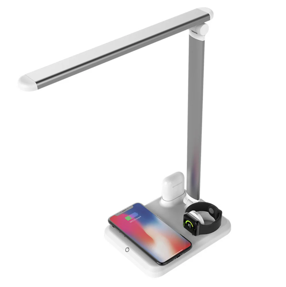 

Table Desk LED Lamp Light Qi Wireless Charger for iPhone 8 X XS Max XR Fast Desktop Wireless Charging Pad for Samsung S9 S8