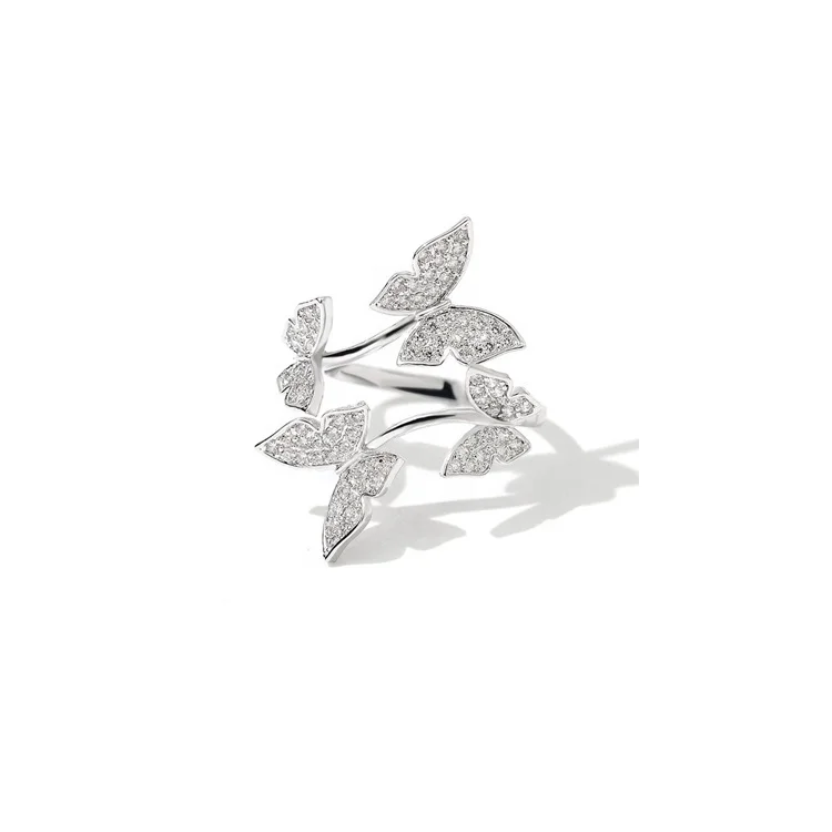 

Butterfly Openning Adjustable Rings for Women Bridal Wedding Jewelry
