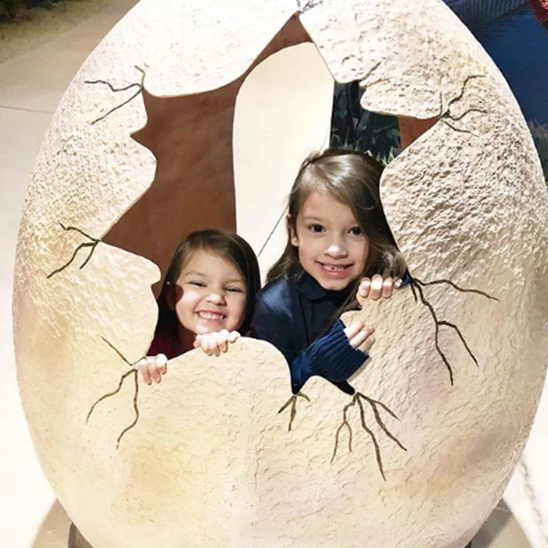 

Park Realistic Dino Egg Sculpture Taking Photo Dinosaur eggs