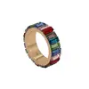 2019 New Simple Baking Alloy Colorful Crystal Ring For Women Rainbow Finger Ring