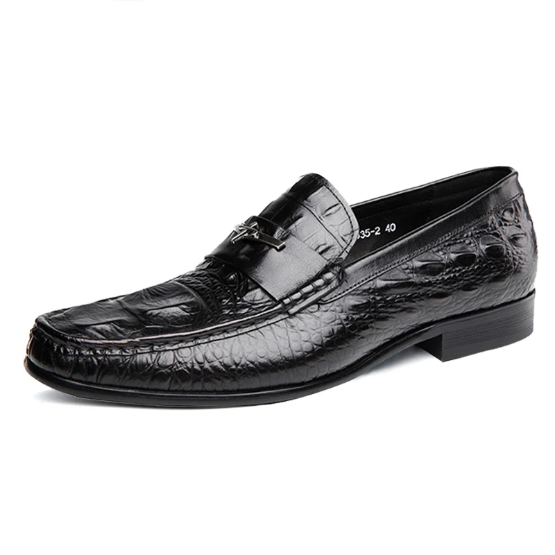 

Hot selling office shoes men wholesale imitation crocodile leather men shoes large size breathable loafer dress shoes & oxford, Black,wine