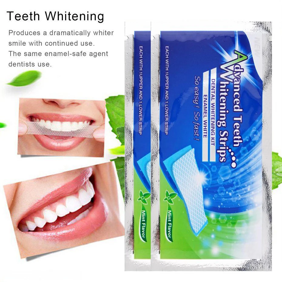 14pcs/7pair Teeth Whitening Strips Oral Hygiene Teeth White Strip