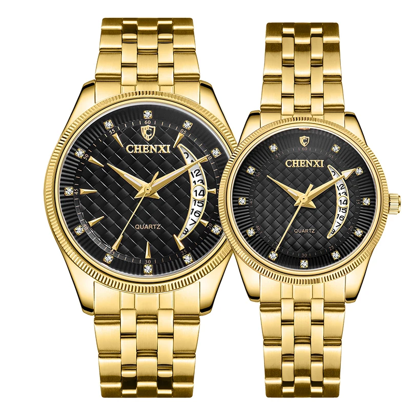 

2021 Luxury Gold Men Watch Stainless Steel Waterproof Calender Sport Quartz Wrist watches