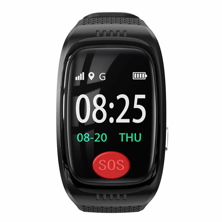 

Hajj emergency watch with gps tracking app, Black