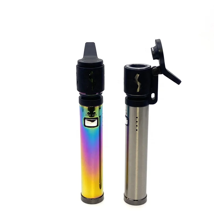 

2021 retail shop hot selling smart cost effective 2 in 1 wax and dry herb vaporizer pen DRP with ceramic chamber 1pcs MOQ, Steel ,rainbow