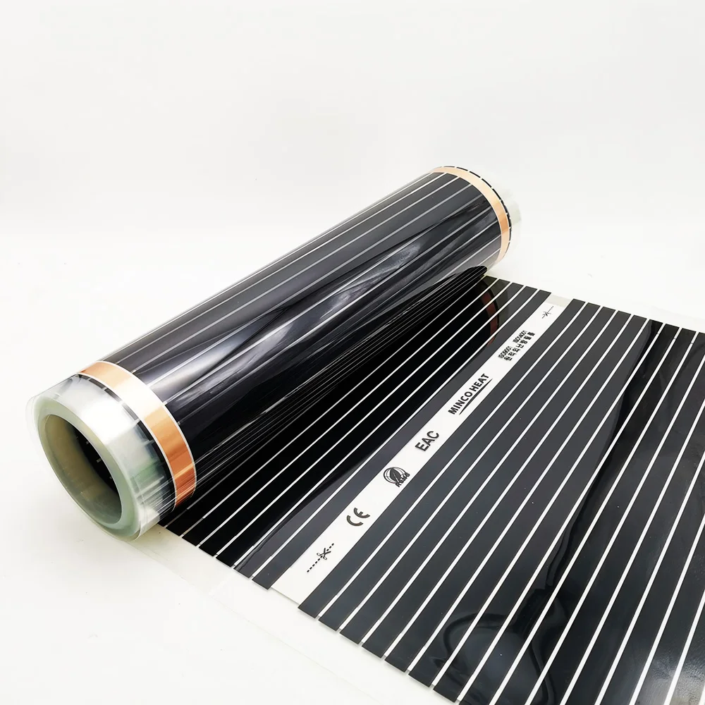 

MINCO HEAT Infrared Heating Film 220V Electric Warm Floor System 50CM Width 220W/m2 Heating Foil Mat Made In Korea