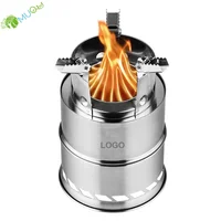 

YumuQ Stainless Steel Portable Outdoor Hiking Traveling Backpacking Camping Wood Burning Stove