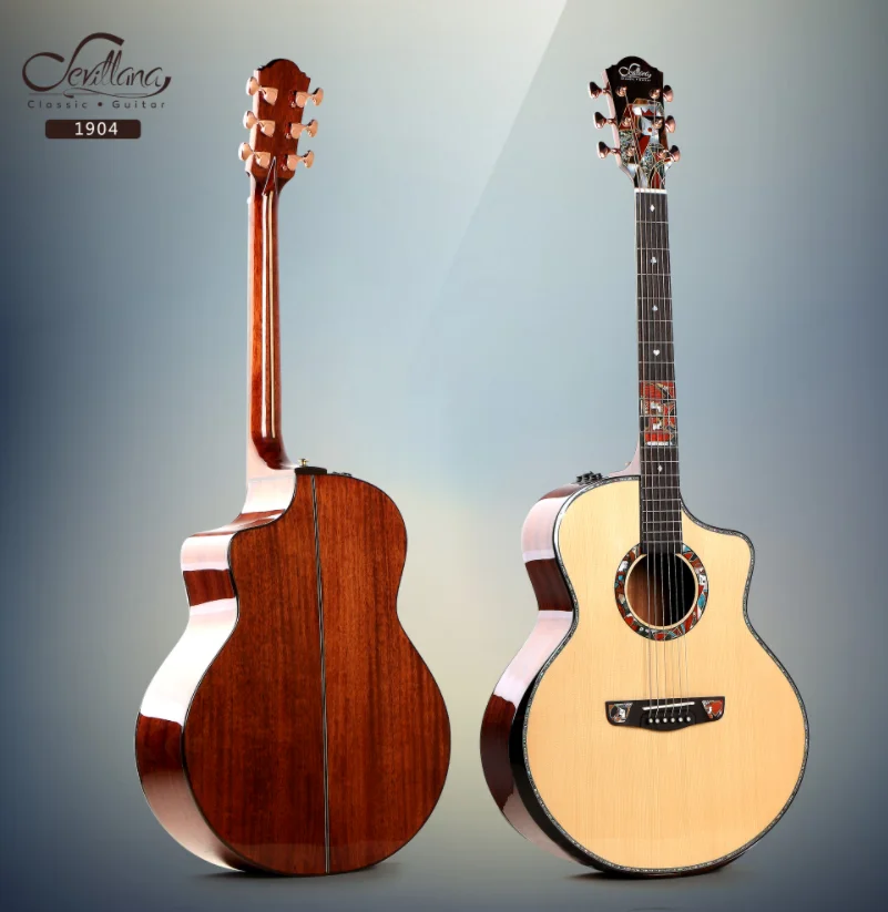 

Top quality full solid  electric acoustic guitar King series
