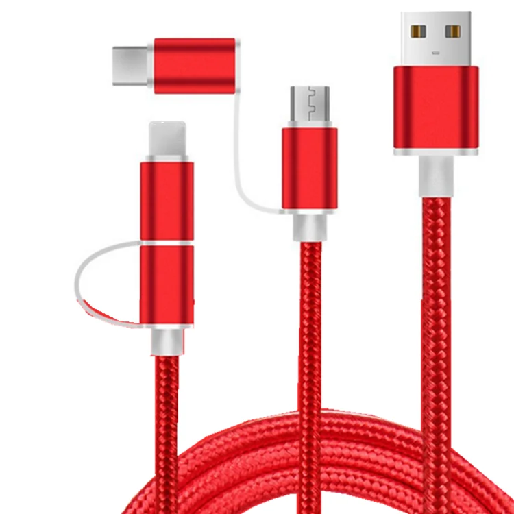 

Amazon hot sale two in one two head mobile phone data line