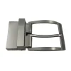 Custom-made zinc alloy reversible brushed nickle color pin clamp belt clip buckle metal seat belt buckle hardware supplier