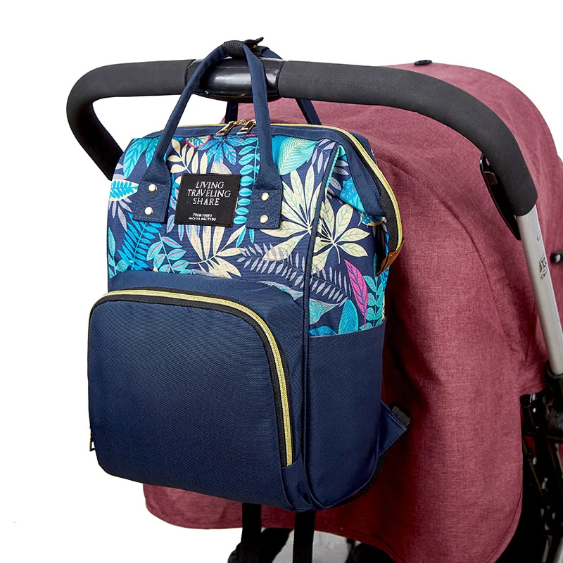 

Waterproof Travel Backpack Foldable Baby Mommy Diaper Bag With Bed, 4 colors