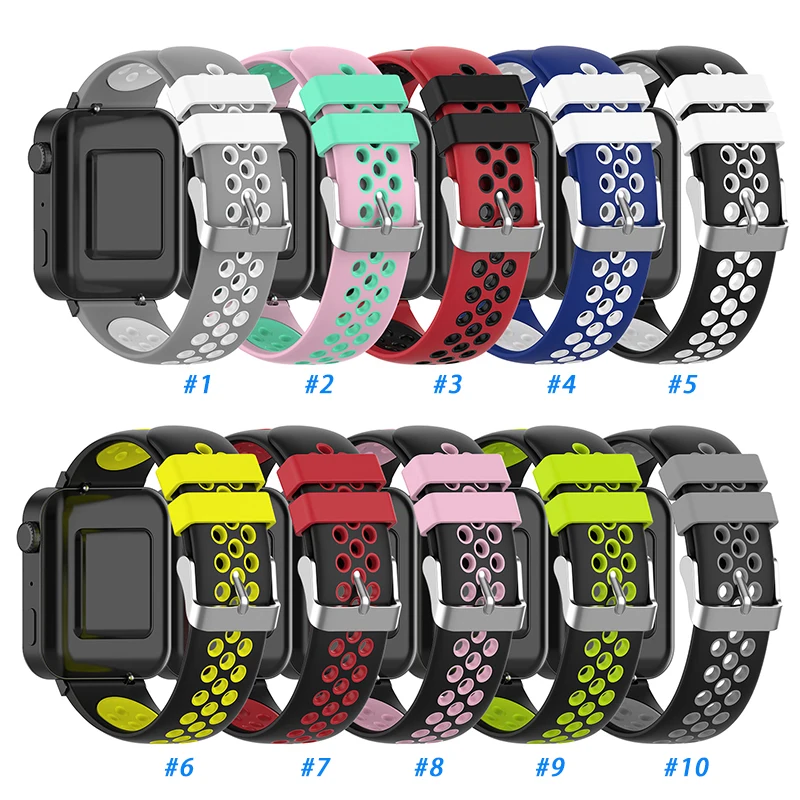 

With Metal Buckle Breathable Soft Silicone Watch Strap Bands For Xiaomi Mi band