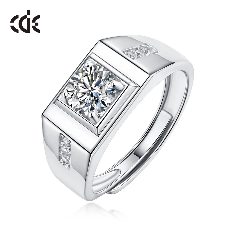 

Men Real Diamond Engagement Eternity Ring Radiant Moissanite