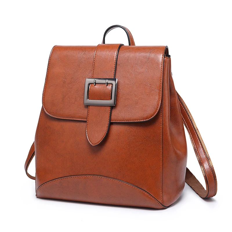 

China wholesale knapsack bag PU leather carry on travel backpack women