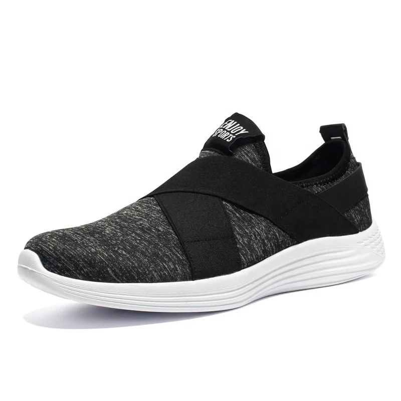

Spring new cross color matching stretch mesh sports casual shoes breathable non-slip European and American large size wholesale, White,grey