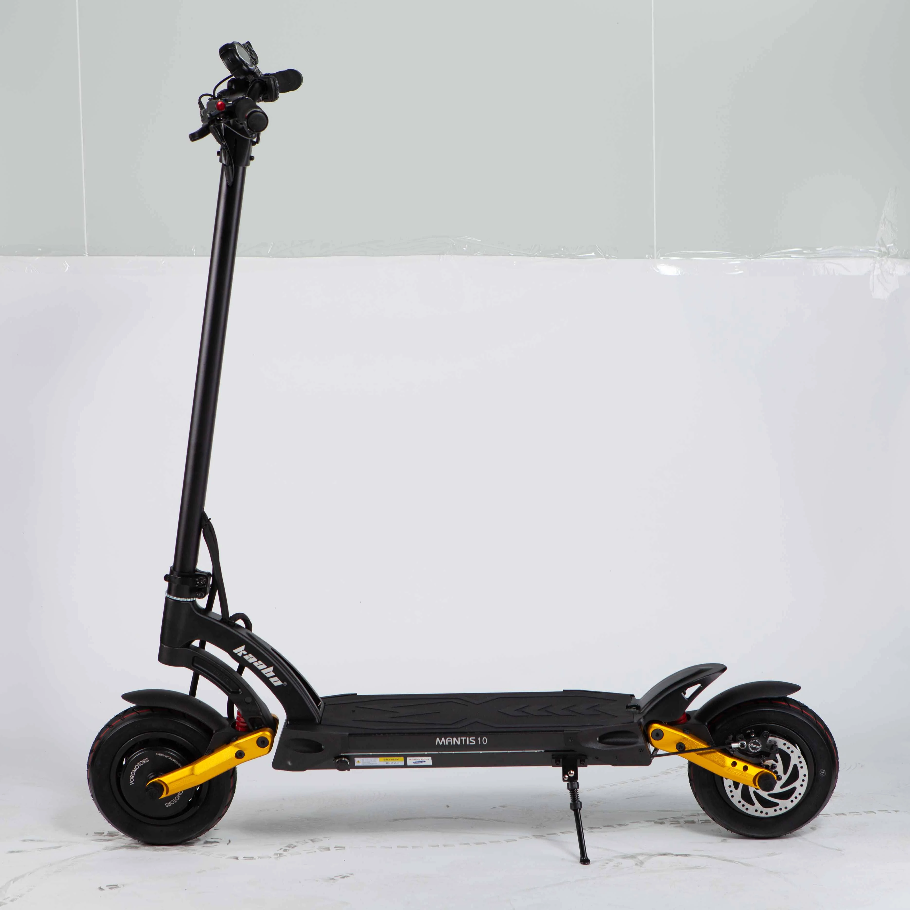 

2000w Dual Motor Mobility Scooter Gold Kaabo Mantis Pro+ Electric Scooter with 24.5ah Samsung Battery, Black red blue gold