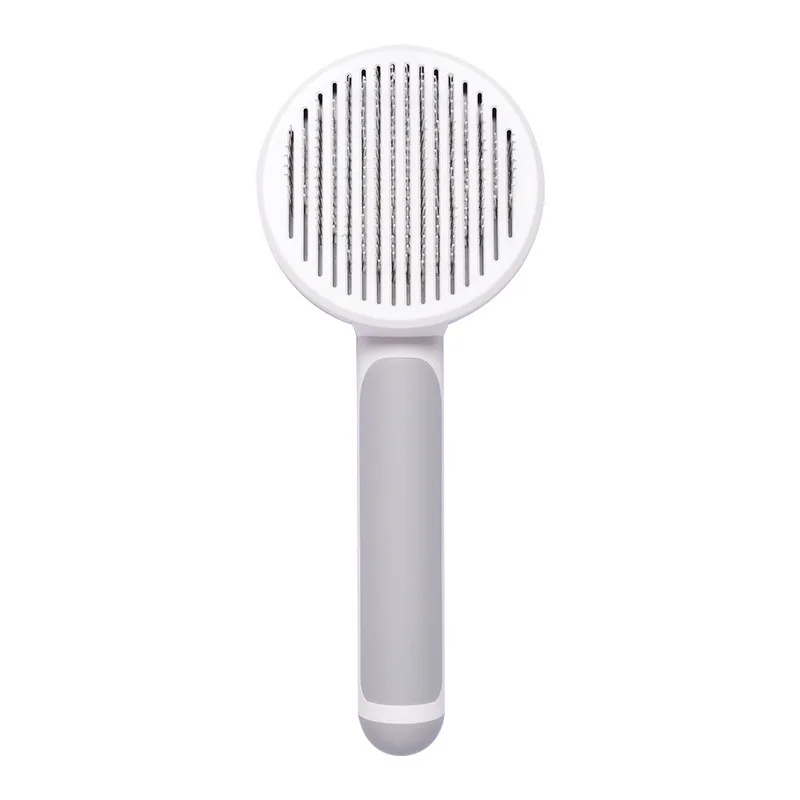 

New hot sale pet dog grooming comb pet self-cleaning brush stainless-steel needle cat hair removal brush comb, Picture shows