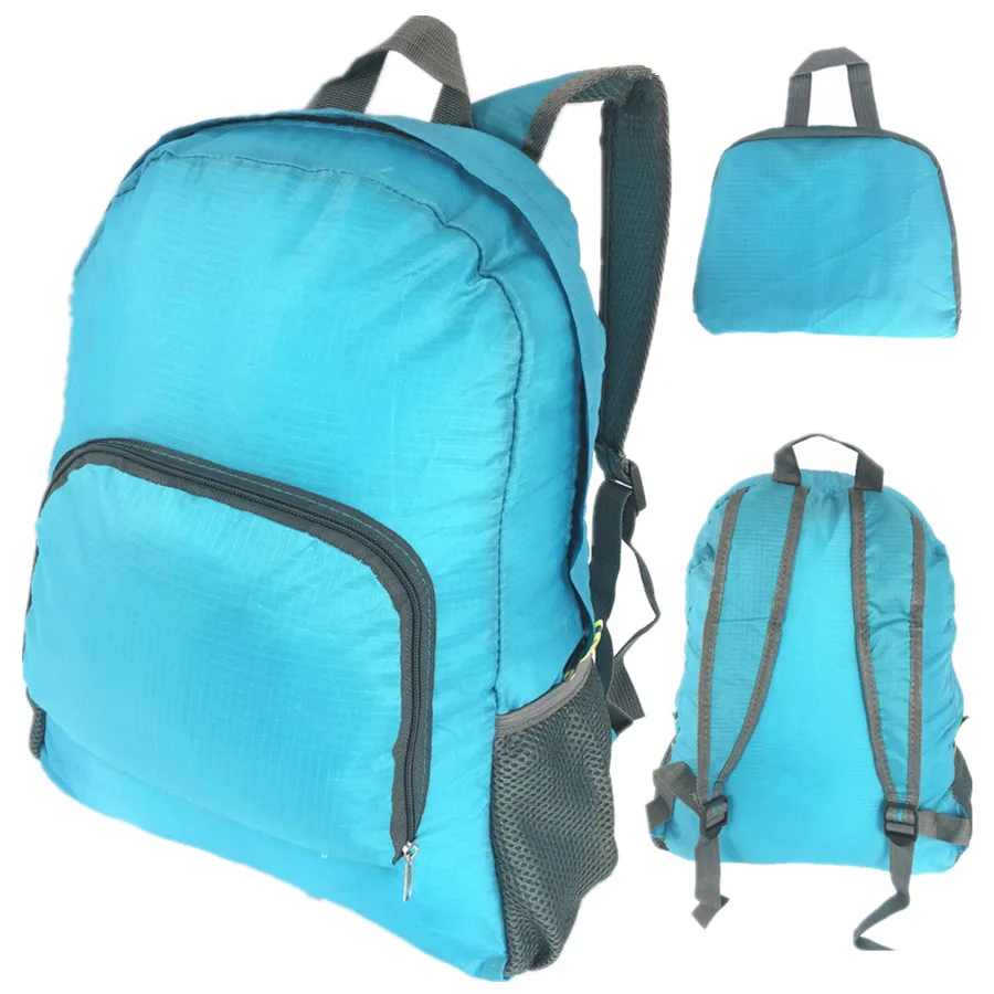 

China Manufacture Giveaways Cheap Wholesale Sturdy Folding Nylon Custom Foldable Backpack, Any color you like